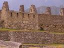 The Incans worked with the rock of the mountain building on and around large boulders and making every brick of every wall a perfect fit.